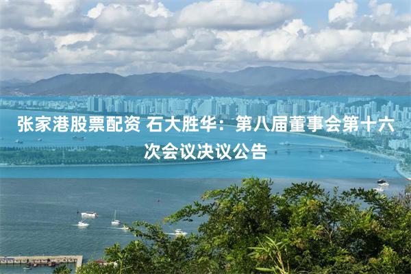 张家港股票配资 石大胜华：第八届董事会第十六次会议决议公告
